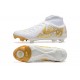 Nike Phantom Luna Elite FG High Top Gold White Soccer Cleats For Men