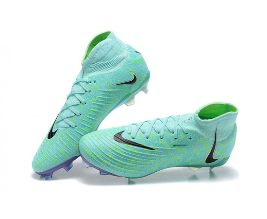 Nike Phantom Luna Elite FG High Top Green Black Soccer Cleats For Men And Women