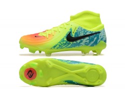 Nike Phantom Luna Elite FG High Top Green Blue Black Soccer Cleats For Men 