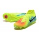 Nike Phantom Luna Elite FG High Top Green Blue Black Soccer Cleats For Men