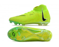 Nike Phantom Luna Elite FG High Top Green Yellow Black Soccer Cleats For Men And Women 