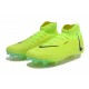 Nike Phantom Luna Elite FG High Top Green Yellow Black Soccer Cleats For Men And Women