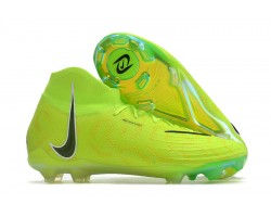 Nike Phantom Luna Elite FG High Top Green Yellow Black Soccer Cleats For Men And Women 