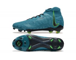 Nike Phantom Luna Elite FG High Top Ltblue Black Green Soccer Cleats For Men 