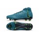 Nike Phantom Luna Elite FG High Top Ltblue Black Green Soccer Cleats For Men