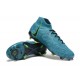 Nike Phantom Luna Elite FG High Top Ltblue Black Green Soccer Cleats For Men