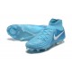 Nike Phantom Luna Elite FG High Top Ltblue White Soccer Cleats For Men