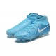 Nike Phantom Luna Elite FG High Top Ltblue White Soccer Cleats For Men