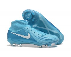 Nike Phantom Luna Elite FG High Top Ltblue White Soccer Cleats For Men 