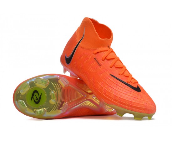 Nike Phantom Luna Elite FG High Top Orange Black Soccer Cleats For Men And Women