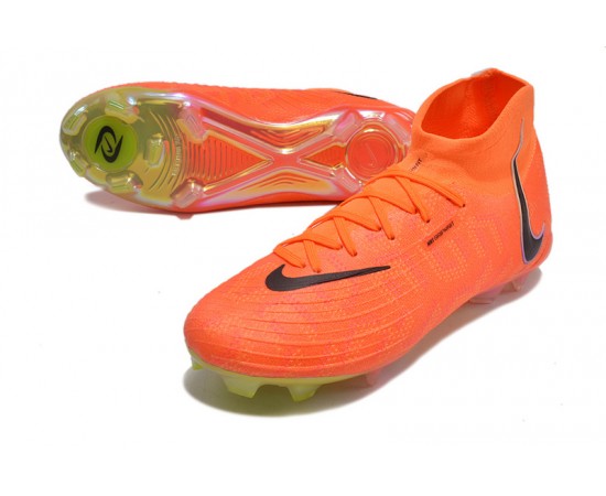 Nike Phantom Luna Elite FG High Top Orange Black Soccer Cleats For Men And Women