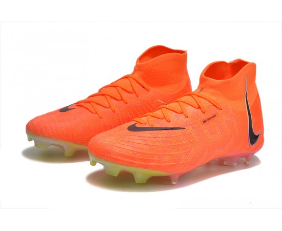 Nike Phantom Luna Elite FG High Top Orange Black Soccer Cleats For Men And Women