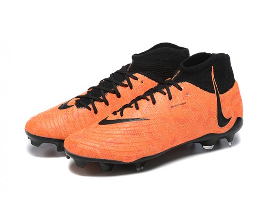 Nike Phantom Luna Elite FG High Top Orange Black Soccer Cleats For Men