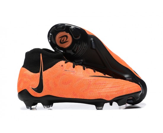 Nike Phantom Luna Elite FG High Top Orange Black Soccer Cleats For Men