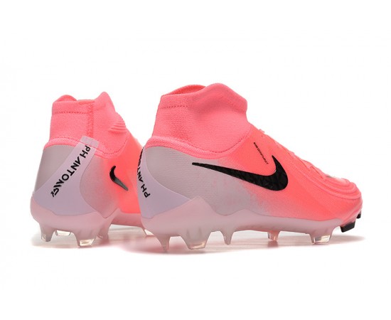 Nike Phantom Luna Elite FG High Top Peach Black Soccer Cleats For Men