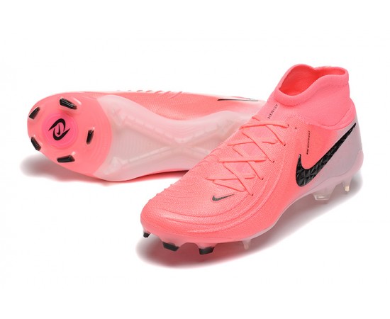 Nike Phantom Luna Elite FG High Top Peach Black Soccer Cleats For Men