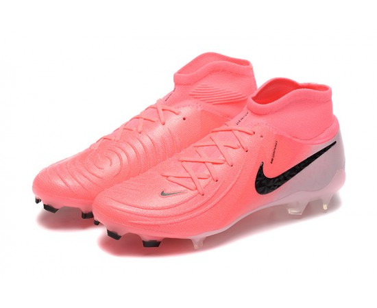 Nike Phantom Luna Elite FG High Top Peach Black Soccer Cleats For Men