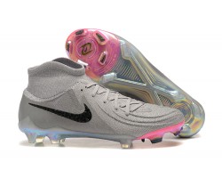 Nike Phantom Luna Elite FG High Top Pink Grey Black Soccer Cleats For Men 