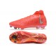 Nike Phantom Luna Elite FG High Top Red Silver Soccer Cleats For Men