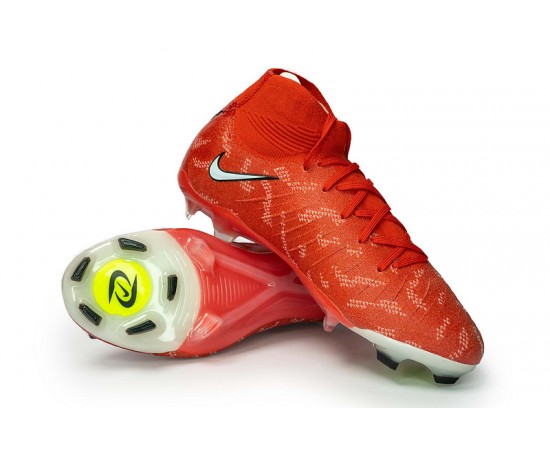 Nike Phantom Luna Elite FG High Top Red Soccer Cleats For Men And Women