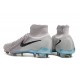 Nike Phantom Luna Elite FG High Top Soccer Cleats Grey Black For Men And Women