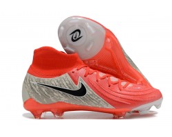 Nike Phantom Luna Elite FG High Top Soccer Cleats Red Black Grey For Men 