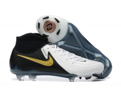 Nike Phantom Luna Elite FG High Top White Black Gold Soccer Cleats For Men And Women 