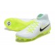 Nike Phantom Luna Elite FG High Top White Black Yellow Green Soccer Cleats For Men