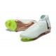 Nike Phantom Luna Elite FG High Top White Gold Green Soccer Cleats For Men