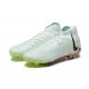 Nike Phantom Luna Elite FG High Top White Gold Green Soccer Cleats For Men