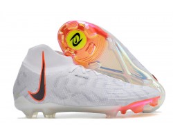 Nike Phantom Luna Elite FG High Top White Orange Soccer Cleats For Men And Women 