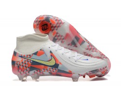 Nike Phantom Luna Elite FG High Top White Orange Soccer Cleats For Men 