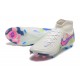 Nike Phantom Luna Elite FG High Top White Pink Blue Soccer Cleats For Men