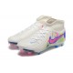 Nike Phantom Luna Elite FG High Top White Pink Blue Soccer Cleats For Men