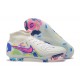 Nike Phantom Luna Elite FG High Top White Pink Blue Soccer Cleats For Men