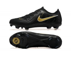 Nike Phantom Luna Elite FG Low Black Gold Soccer Cleats For Men 