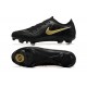 Nike Phantom Luna Elite FG Low Black Gold Soccer Cleats For Men