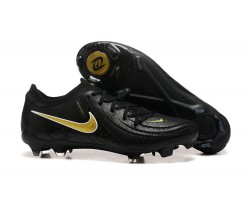 Nike Phantom Luna Elite FG Low Black Gold Soccer Cleats For Men 