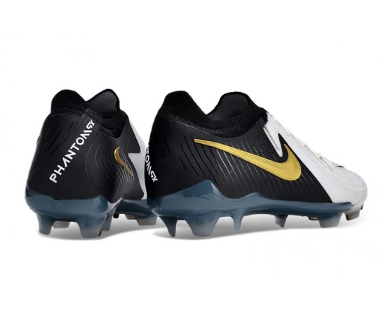 Nike Phantom Luna Elite FG Low Black White Gold Soccer Cleats For Men And Women