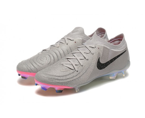 Nike Phantom Luna Elite FG Low Grey Black Soccer Cleats For Men