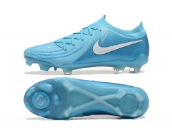 Nike Phantom Luna Elite FG Low Ltblue White Soccer Cleats For Men 