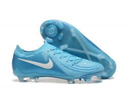 Nike Phantom Luna Elite FG Low Ltblue White Soccer Cleats For Men 