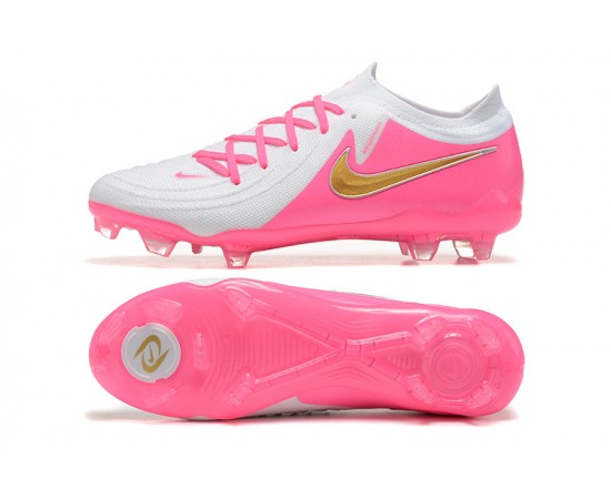 Nike Phantom Luna Elite FG Low Peach White Gold Soccer Cleats For Men