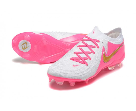 Nike Phantom Luna Elite FG Low Peach White Gold Soccer Cleats For Men