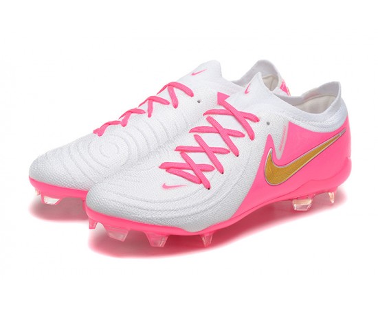 Nike Phantom Luna Elite FG Low Peach White Gold Soccer Cleats For Men