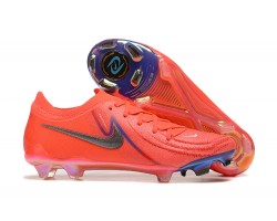 Nike Phantom Luna Elite FG Low Red Gray Soccer Cleats For Men 