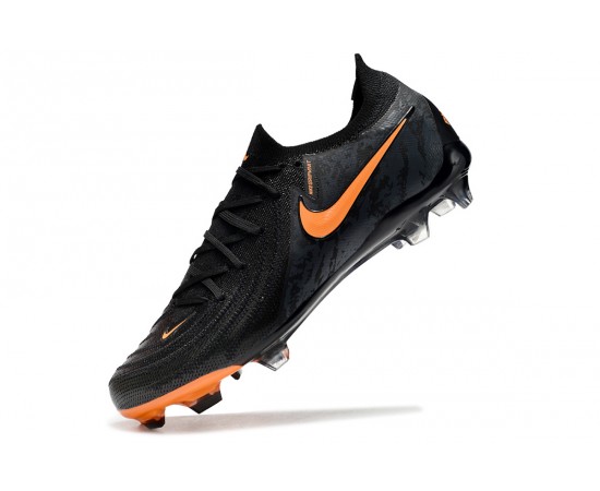 Nike Phantom Luna Elite FG Low Soccer Cleats Black Orange For Men