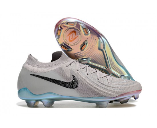 Nike Phantom Luna Elite FG Low Soccer Cleats Grey Black For Men And Women