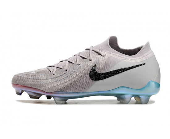 Nike Phantom Luna Elite FG Low Soccer Cleats Grey Black For Men And Women