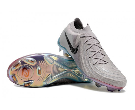 Nike Phantom Luna Elite FG Low Soccer Cleats Grey Black For Men And Women